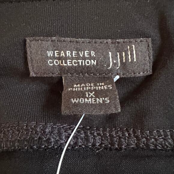 J. Jill Wearever Collection Black Lace Knit Pencil Pull On Scallop Edge 1X NWT - Picture 4 of 8